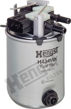 Hengst Filter H434WK - Топливный фильтр autospares.lv