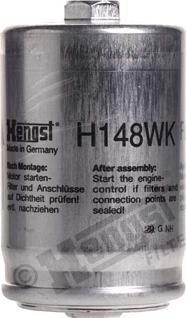 Hengst Filter H148WK - Топливный фильтр autospares.lv
