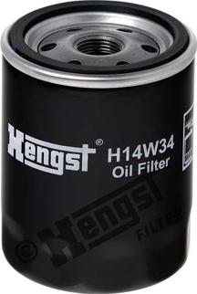 Hengst Filter H14W34 - Масляный фильтр autospares.lv
