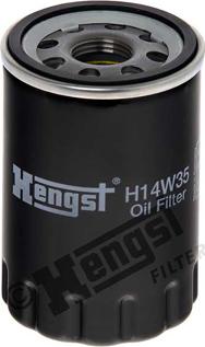 Hengst Filter H14W35 - Масляный фильтр autospares.lv