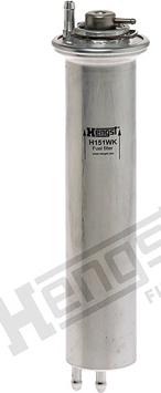 Hengst Filter H151WK - Топливный фильтр autospares.lv