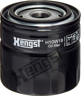 Hengst Filter H10W18 - Масляный фильтр autospares.lv