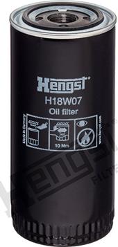 Hengst Filter H18W07 - Масляный фильтр autospares.lv