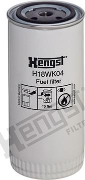 Hengst Filter H18WK04 - Топливный фильтр autospares.lv