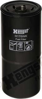 Hengst Filter H176WK - Топливный фильтр autospares.lv