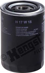 Hengst Filter H17W15 - Масляный фильтр autospares.lv