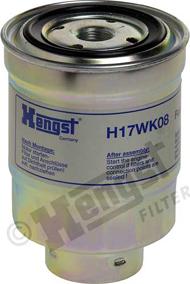 Hengst Filter H17WK08 - Топливный фильтр autospares.lv