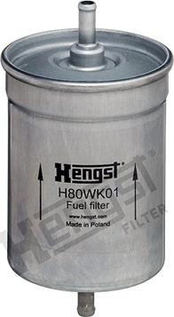 Hengst Filter H80WK01 - Топливный фильтр autospares.lv