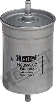 Hengst Filter H80WK07 - Топливный фильтр autospares.lv