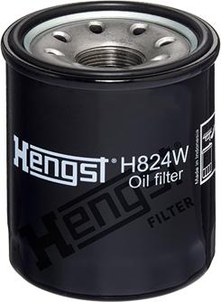 Hengst Filter H824W - Масляный фильтр autospares.lv