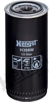 Hengst Filter H398W - Масляный фильтр autospares.lv