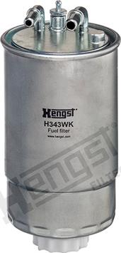 Hengst Filter H343WK - Топливный фильтр autospares.lv