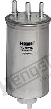 Hengst Filter H342WK - Топливный фильтр autospares.lv