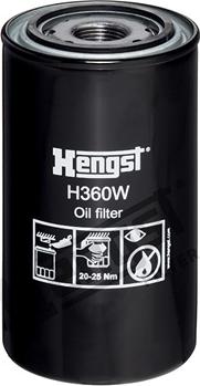 Hengst Filter H360W - Масляный фильтр autospares.lv