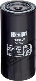 Hengst Filter H384W - Масляный фильтр autospares.lv