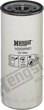 Hengst Filter H200WN01 - Масляный фильтр autospares.lv