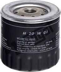Hengst Filter H20W01 - Масляный фильтр autospares.lv