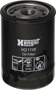 Hengst Filter H211W - Масляный фильтр autospares.lv