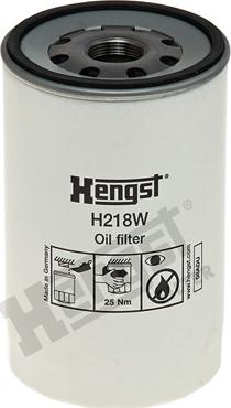 Hengst Filter H218W - Масляный фильтр autospares.lv