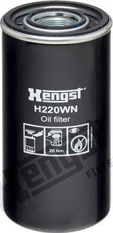 Hengst Filter H220WN - Масляный фильтр autospares.lv