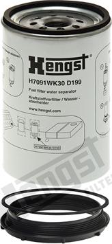 Hengst Filter H7091WK30 D199 - Топливный фильтр autospares.lv