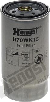 Hengst Filter H70WK15 - Топливный фильтр autospares.lv