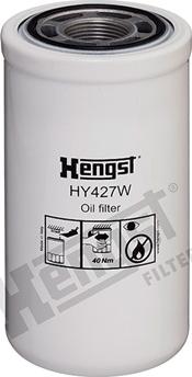 Hengst Filter HY427W - Фильтр, система рабочей гидравлики autospares.lv