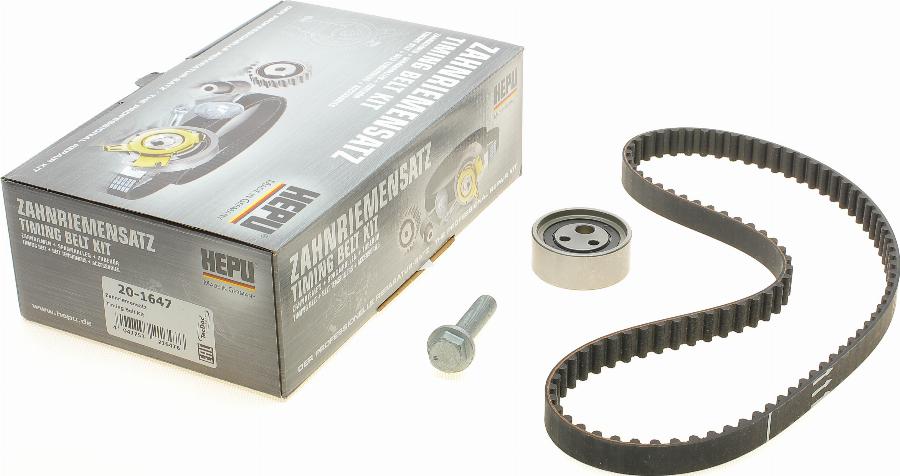 Hepu 20-1647 - Комплект зубчатого ремня ГРМ autospares.lv