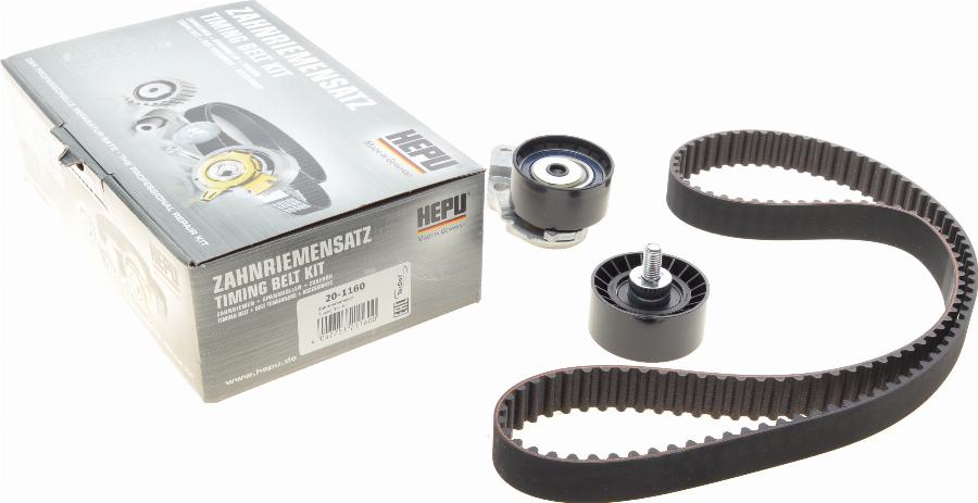 Hepu 20-1160 - Комплект зубчатого ремня ГРМ autospares.lv