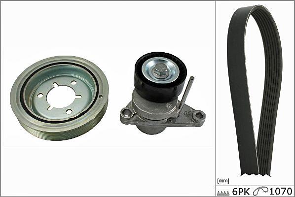 Hepu 20-1870 - Поликлиновый ременный комплект autospares.lv