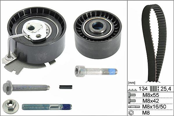 Hepu 20-1365 - Комплект зубчатого ремня ГРМ autospares.lv