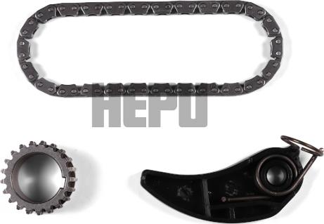 Hepu 21-0590 - Комплект цепи, привод масляного насоса autospares.lv