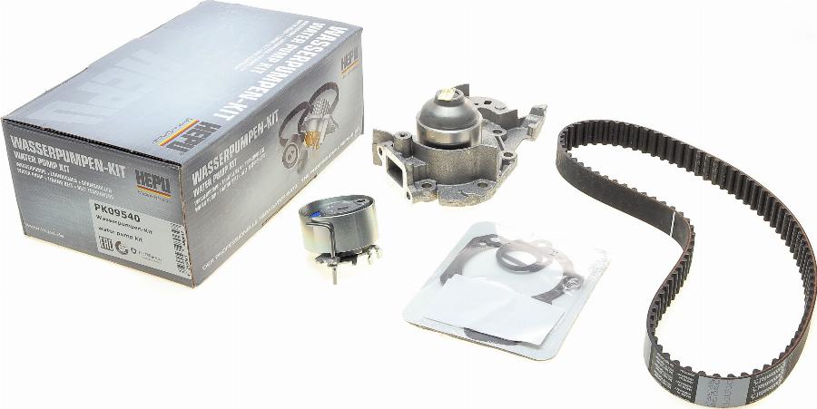 Hepu PK09540 - Водяной насос + комплект зубчатого ремня ГРМ autospares.lv