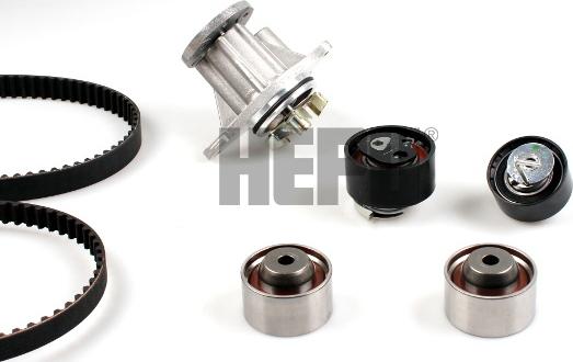 Hepu PK09040 - Водяной насос + комплект зубчатого ремня ГРМ autospares.lv