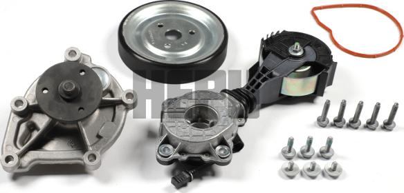 Hepu PK04952 - Водяной насос + комплект ручейковых ремней autospares.lv