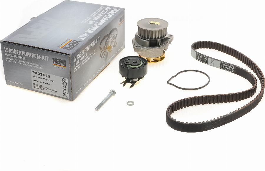 Hepu PK05410 - Водяной насос + комплект зубчатого ремня ГРМ autospares.lv