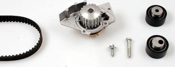 Hepu PK08411 - Водяной насос + комплект зубчатого ремня ГРМ autospares.lv