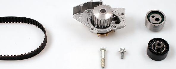 Hepu PK08412 - Водяной насос + комплект зубчатого ремня ГРМ autospares.lv