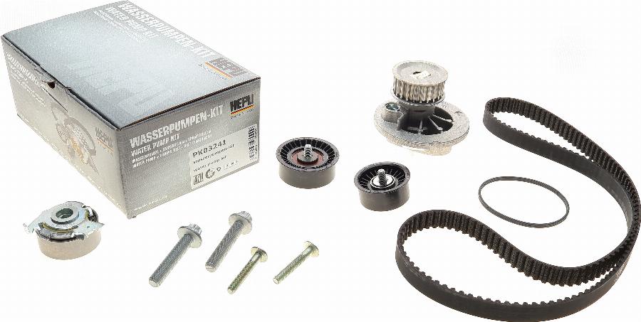 Hepu PK03241 - Водяной насос + комплект зубчатого ремня ГРМ autospares.lv