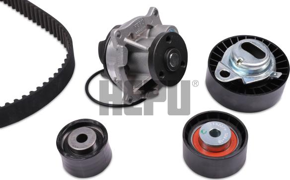 Hepu PK02362 - Водяной насос + комплект зубчатого ремня ГРМ autospares.lv