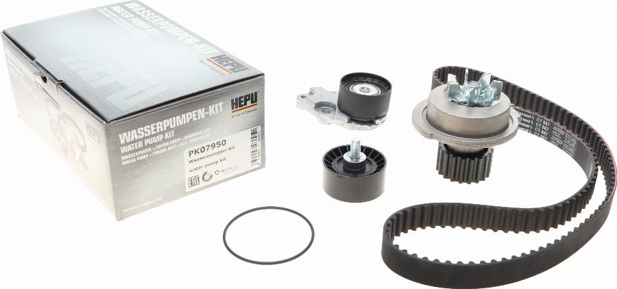 Hepu PK07950 - Водяной насос + комплект зубчатого ремня ГРМ autospares.lv