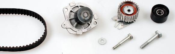 Hepu PK10550 - Водяной насос + комплект зубчатого ремня ГРМ autospares.lv