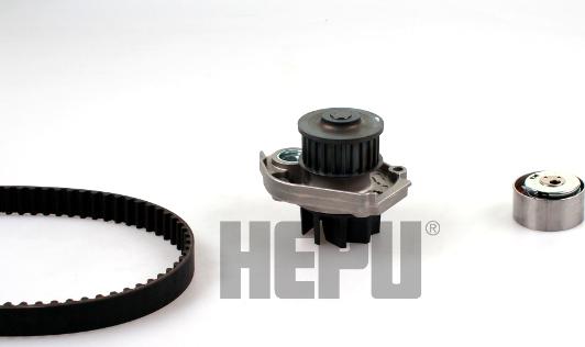 Hepu PK12012 - Водяной насос + комплект зубчатого ремня ГРМ autospares.lv