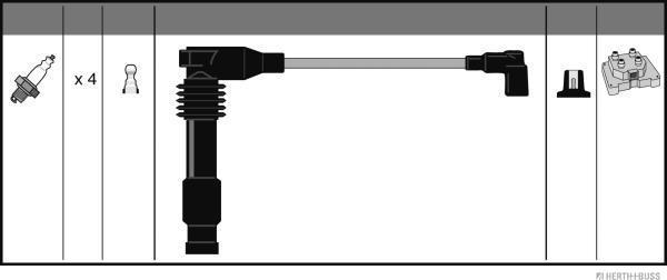 Herth+Buss Jakoparts J5380905 - Комплект проводов зажигания autospares.lv