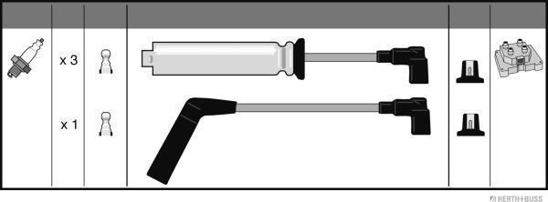 Herth+Buss Jakoparts J5380906 - Комплект проводов зажигания autospares.lv