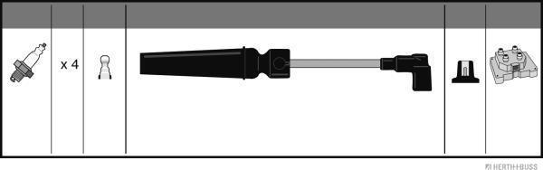 Herth+Buss Jakoparts J5380907 - Комплект проводов зажигания autospares.lv