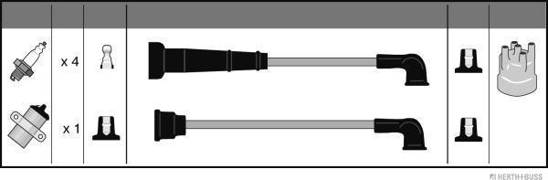 Herth+Buss Jakoparts J5381001 - Комплект проводов зажигания autospares.lv