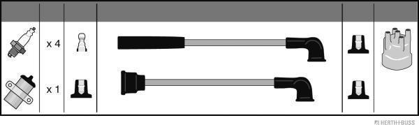 Herth+Buss Jakoparts J5387013 - Комплект проводов зажигания autospares.lv