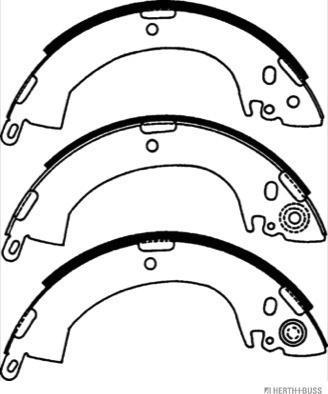 Herth+Buss Jakoparts J3505001 - Комплект тормозных колодок, барабанные autospares.lv