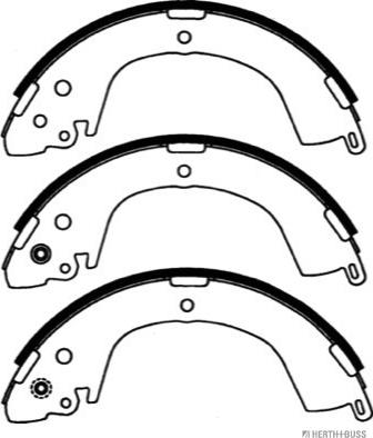 Herth+Buss Jakoparts J3505034 - Комплект тормозных колодок, барабанные autospares.lv